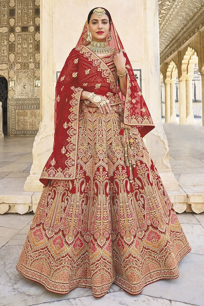 Classic Red Wedding Lehenga