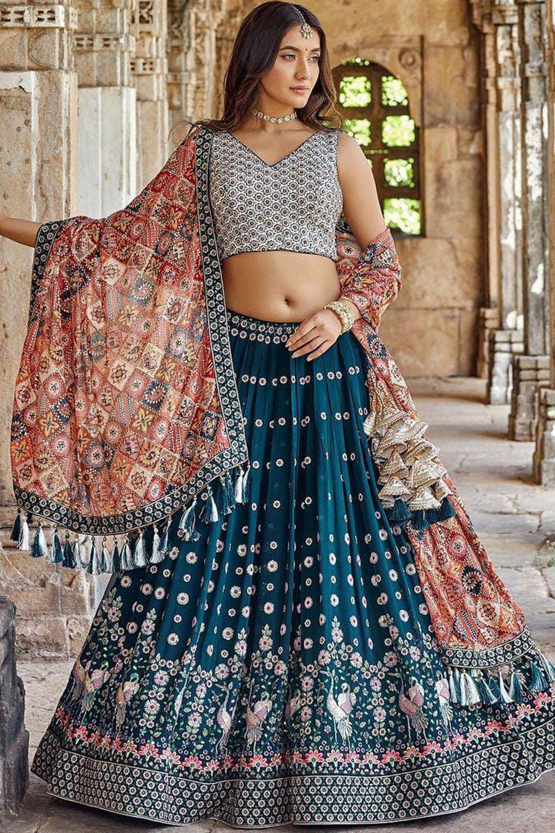 Royal Blue Traditional Lehenga