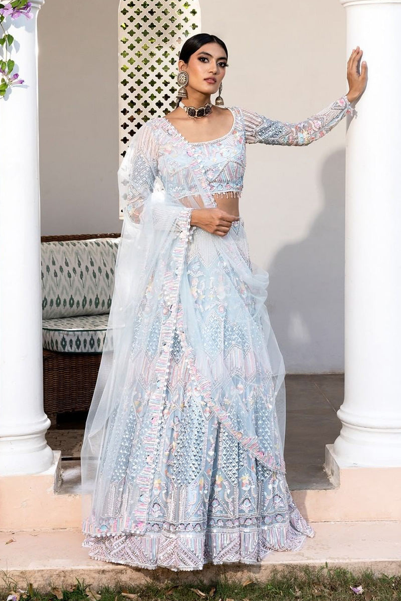 Elegant Sky Blue Engagement Dress